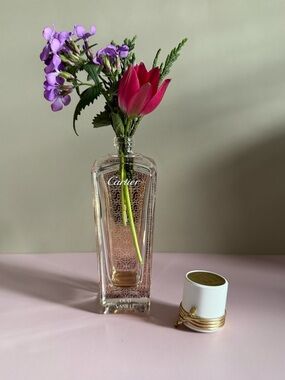 Cartier Oud Vanille Upcycled Luxury Bud Vase | Designer Home Decor